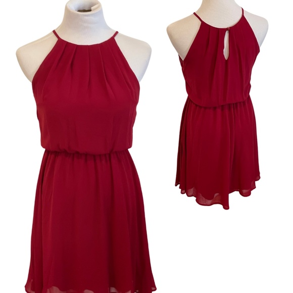 Dresses & Skirts - Red High Neck Mini